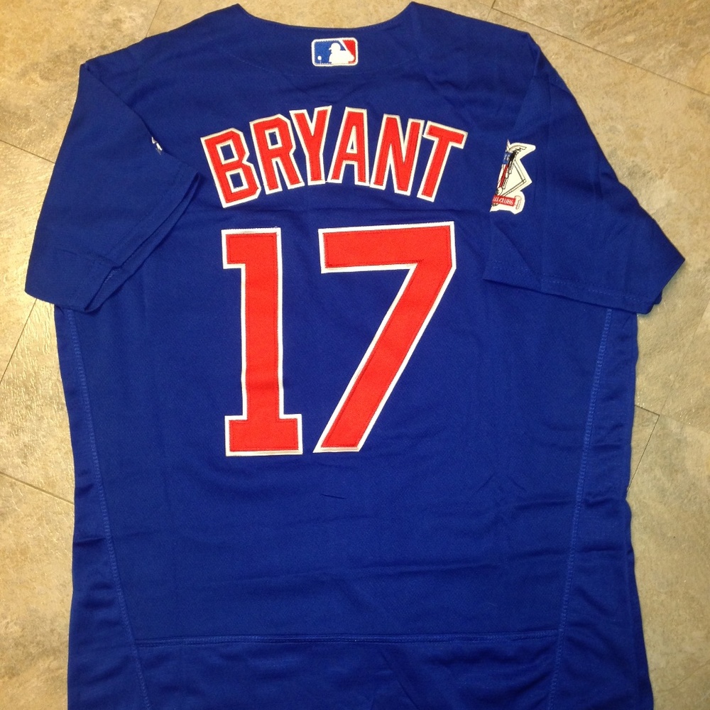 Men's Cubs Kris Bryant Blue Flex Base Jersey